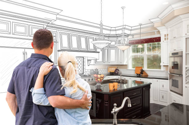 Custom kitchen cabinets installed in a Beltsville home